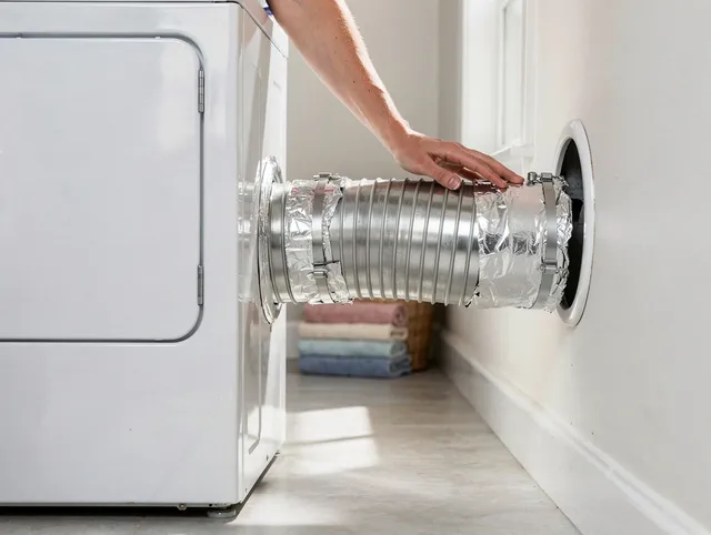 Professional dryer vent hose installation by Fort Lauderdale Dryer Vent Cleaning in Fort Lauderdale