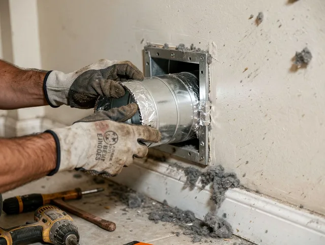 Professional dryer vent repair and installation by Fort Lauderdale Dryer Vent Cleaning in Fort Lauderdale